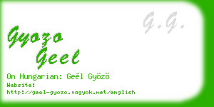 gyozo geel business card